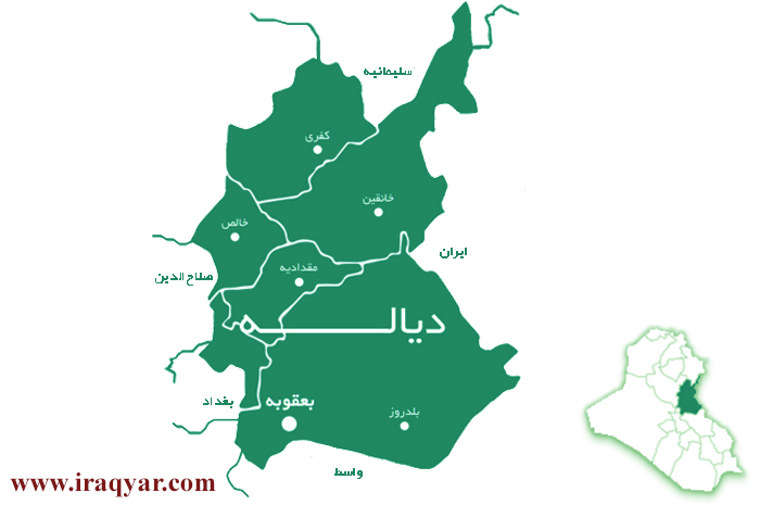 نقشه استان دیاله