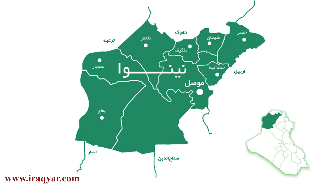 نقشه استان نینوا